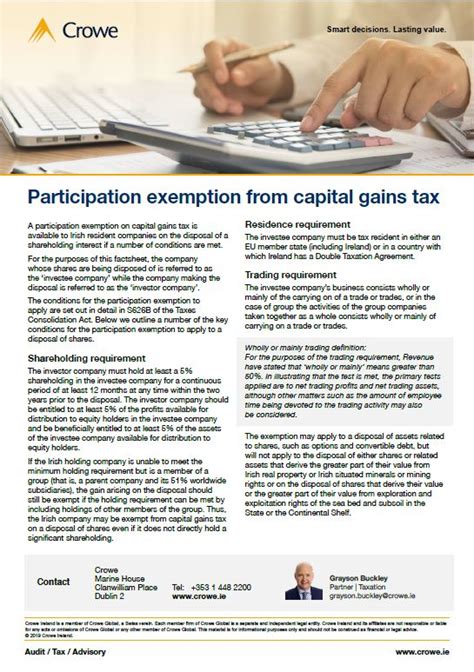 capital gains tax ireland exemptions